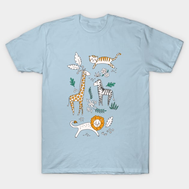 Safari Doodle T-Shirt by latheandquill